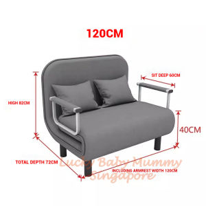 Minimalist Fabric Folding Multi-Functional Sofa Bed for Living Room or Study/RainbowCulture