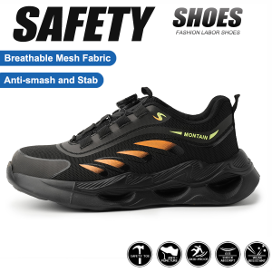 Men Steel Toe Sneakers Anti-Smash Anti-Puncture Air Cushion Work Safety Shoes Construction Protective Shoes Mens Work Shoes