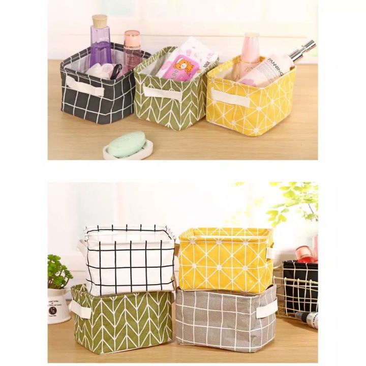 Container Box Kain SG Storage Box Mini Serbaguna Storage box kain lipat | Lazada Indonesia