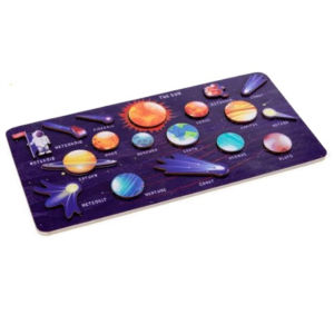 MALOTOYS - Wooden Puzzle Solar System Planets Planet Puzzle Tata Surya Wood Board Kayu Mainan Papan Montessori Universe Matching Game Edukasi Anak Malo Toys