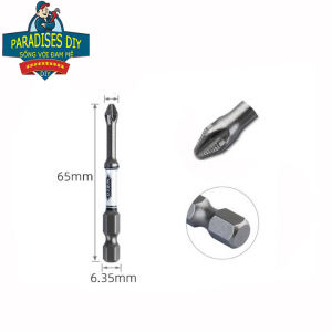 Tô Vít Chống Trượt D2 Nội Địa Trung. Mũi Bắn Vít Đầu Bake Chữ Thập PH2 Thép D2 Công Nghiệp Siêu Cứng Từ Tính Cao