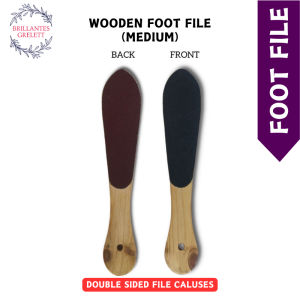 Wooden Foot File Medium - Double-Sided Callus Remover Spa Soft Foot Care Exfoliate Heels Dead Skin - Foot Spa - Foot Care