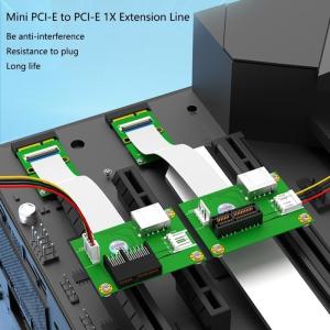 Mini PCIE to PCIE 1X Converter with Signal Enhancement 64Gbps Durability for Fast Transmission Horizontal/Vertical