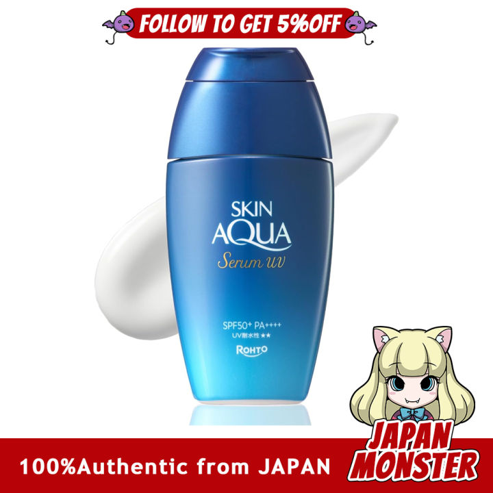 Rohto Skin Aqua Serum UV SPF50+ PA++++ Makeup Base Contains 3 types of ...