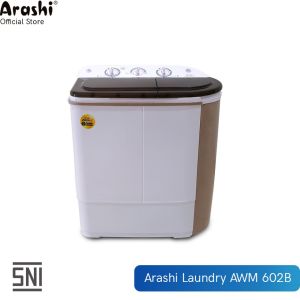 Arashi Mesin Cuci 2 Tabung Otomatis - AWM-602B - FREE ONGKIR Jabodetabek