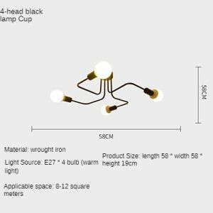 Ceiling light LED Modern gold geometric ceiling light Deluxe Living room bedroom Dining room balcony chandelier lighting
