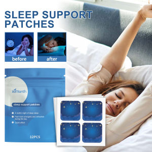 Ximonth Night Relaxation Sleep Patches 12pcs - Natural Herbal Calm Body Patches Gentle Stress Relief Patch for Peaceful Rest