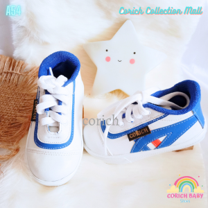 SEPATU SNEAKERS ANAK - SEPATU ANAK - SNEAKERS ANAK - A54 - ORIGINAL BRAND - CORICH BABY SHOES - SNEAKERS - PREWALKER - ANAK - SEPATU BALITA - SEPATU - SEPATU ANAK USIA 11 - 24 BULAN - LAKI LAKI - BABY SHOES - SOL PUTIH