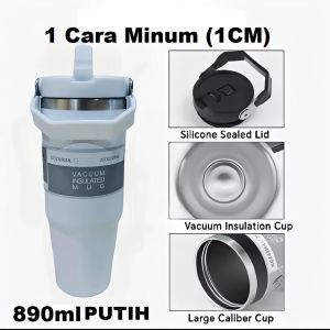 Tumbler Termos Handle Jumbo Vacum 890ml & 600ml Stainless Steel 304 Premium Quality Vacuum 8050 -CT