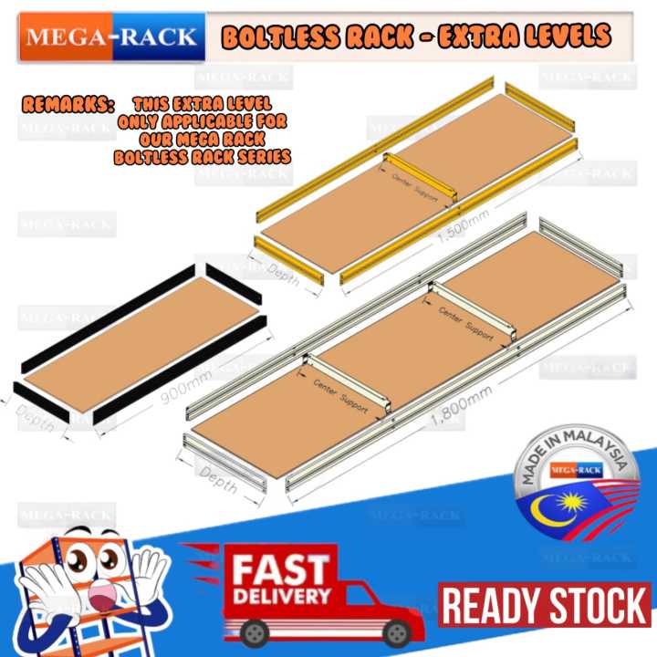 MEGA RACK MCB MODEL Boltless Rack Extra Level (ONLY APPLICABLE TO ...