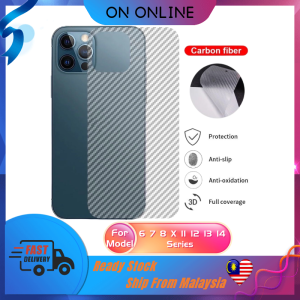 Carbon Fiber Back Protector Sticker Film For iPhone 16 15 14 13 12 11 Pro Max Mini 6 7 8 Plus SE 2020 3 X XR XS MAX Screen Protector