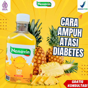 Nenavin Cuka Nanas Original | Minuman Obat Diabetes dan Gula Darah | Mengatasi Asam Urat | Isi 300ml