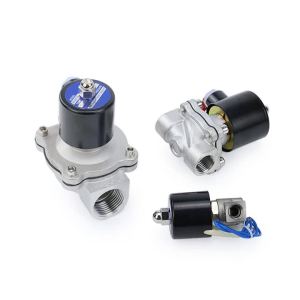 1/4" 1/2" 3/4" 1" Solenoid Valve 304 Stainless Steel DN8/15/20/25/32/40 Normally Closed Pneumatic for Water Oil Air 12V 24V 220V