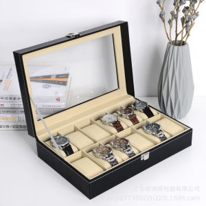 Hộp Đựng Đồng Hồ Bảo Quản Trang Sức Vòng Tay 10 Ngăn Bằng Da Pu