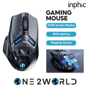 INPHIC IN9Ultra Triple-Mode Wireless Gaming Mouse 8KHz | OLED Display | RGB | 3950 Sensor | Bluetooth 5.2 + 2.4G + Wired | 100M Clicks