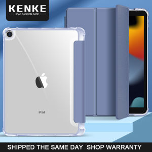 Ốp lưng KENKE iPad Ốp lưng trong suốt mờ Tự làm ốp lưng trong suốt Thiết kế chống uốn cong Vỏ cứng và viền silicon mềm cho Apple 2021 Vỏ iPad 9 th thế hệ 10.2 Có khe cắm bút chì Phù hợp màu sắc xung quanh các cạnh