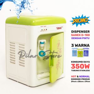 Dispenser Sanex D-188 / D188 Panas Hot dan Normal Tabung Anti Karat / Dispenser Pintu Air Galon Aqua
