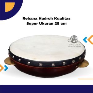 rebana kencer kuningan hadroh kayu mangga ukuran 30 model jepara