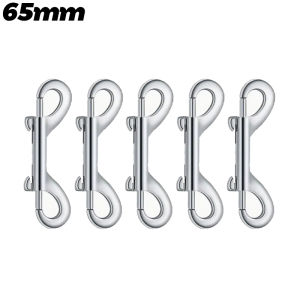 5Pcs Double Ended Bolt Snap Hooks Zinc Alloy Trigger Chain Metal Clip Portable Key Chain Holder Dog Leash Clips Garden Hanging Hooks