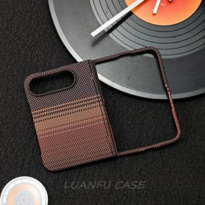 Ultra Slim Aramid Casing for iPhone Duo iphoneduo Hinge Protection MagSafe Magnetic Wireless Charging & Car Mount Kevlar Style Hard Case Anti-Slip Grip