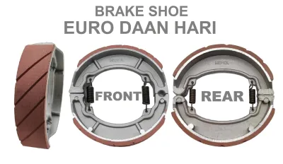 MEHOL BRAKE SHOE FRONT AND REAR FOR EURO DAAN HARI 125/ 150/ 175 (color depends on availability)