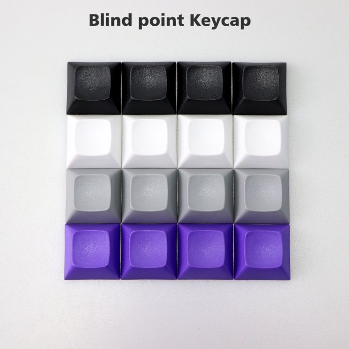 pbt Blind Point dsa Keycap 1u mixded color Black White Gray Purple keycaps for gaming mechanical