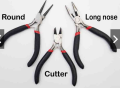 3 types of jewelry pliers DIY jewelry pliers tools manual pliers oblique-nosed pliers beaded tools. 