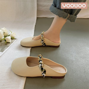 YooWoo Sandal Slip-On Wanita / Sandal Slop Wanita / Sandal Teplek Wanita / Sendal Wanita Kasual PU Karet Anti Slip Fashion Kekinian