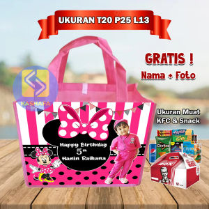 (90 PCS KFC) Tas Ultah Anak Muat KFC Tas Ultah Murah Muat KFC Tas Ulang Tahun Anak Free Nama Dan Foto Tas Ultah Murah Free Desain Karakter Bebas Tas Snack Ulang Tahun Tas Souvenir Ultah Tas Berkat Tas Aqiqah Tas Mengenang Tas Khajatan Tas Khitan