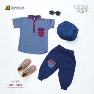 HOOFLA - RAIYAN RAINA Series Setelan Koko Dress Couple Anak Balita Laki-laki dan Perempuan