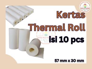 {20 pcs} Kertas Struk/ Thermal Paper Roll uk 57x30 mm