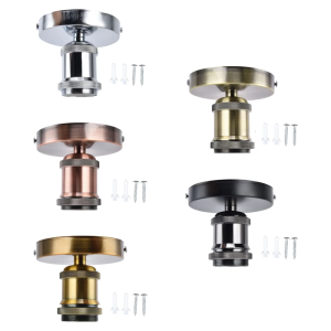 Vintage E27 Lamp Socket Ceiling Lamp Holder Wall Lamp Bulb Holder Socket for Hallway Kitchen Basement Garage