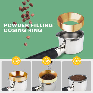 51mm Bottomless Portafilter Handle 304 Food Stainless Steel for delongh ECP31 machine Coffee Solid Handle Filter Holder Filter [i Cafilas] [YJ04]