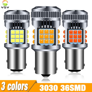 YSY 1 Chiếc Đèn Tín Hiệu Rẽ 3030 36SMD Bóng Đèn LED Xe Hơi 1156 BA15S BAU15S 1157 7440 7443 Có Quạt Phanh Lùi Canbus Không Lỗi