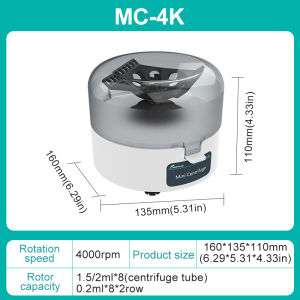 Máy ly tâm phòng thí nghiệm JOANLAB Pcr Máy ly tâm plasma Máy ly tâm mini cho ống ly tâm 02/15/2ml 4000 vòng / phút