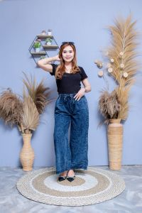 celana jeans kulot wanita dewasa rawis snow standart-jumbo terbaru