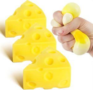 ORB Easy Sqweezy Super Cheesy - Squeeze This Big Fun Squishy Slow Rising Extra Soft Giant Block of Cheese for Stress Relief - Original Sensory / Fidget Novelty Toy and Gift for Kids and Adults