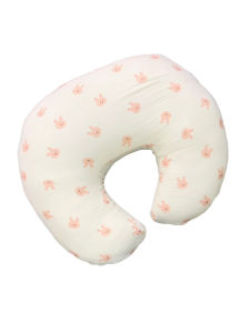 หมอนรองให้นมลูกใบใหญ่ผ้าย่นพรีเมี่ยมปลอกถอดซักได้ขนาด70 70 CM