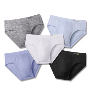 Simply Life Boys Bamboo Briefs (5-Pack Set) Embossed Band