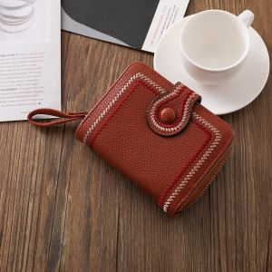 WEIYI Dompet Wanita 5 warna dompet lipat wanita Kualitas Premium bahan kulit kombinasi dompet wanita kecil dompet mini
