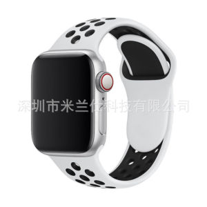 Hai tông màu Silicon s12 Thích Hợp Cho Apple apple iwatch678910/11 Nhà sản xuất dây đồng hồ thể thao