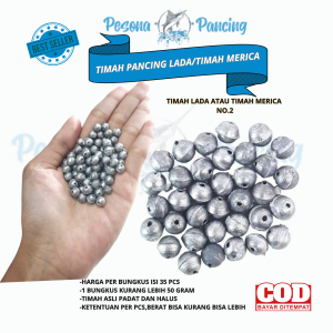 Aksesoris Pancing Timah Lada /Timah Merica No.2 (isi 35 pcs) Super Murah
