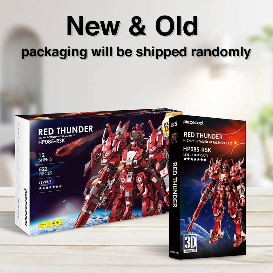 Piececool 3D Metal Puzzles for Adults -RED THUNDER Mecha Model