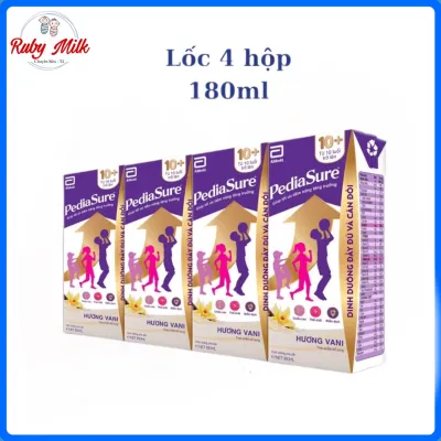 Lốc 4 hộp Sữa Pediasure 10+ Pha Sẵn 180ml dành cho trẻ từ 10 tuổi trở lên