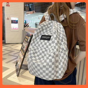 Balo học sinh nữ đi học thời trang ulzzang Hàn Quốc đi chơi đẹp vải CARO DẬP NỔI màu xinh giá rẻ