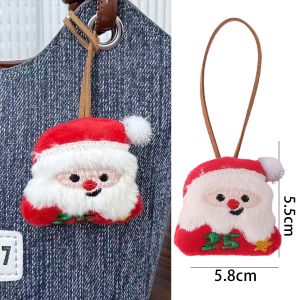 Cute Christmas Plush Doll Pendant Cartoon Christmas Tree Santa Claus Pendant Outdoor Decoration