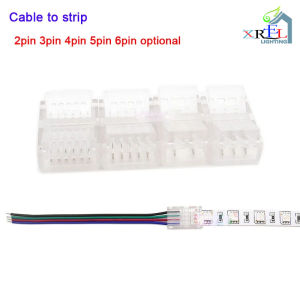 5 cái 2pin 3pin 4pin trong suốt solderless Bìa nối cho một màu CCT 5050 RGB RGBW 2835 dài đèn LED SMD