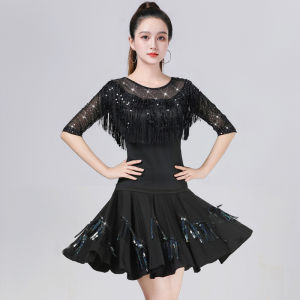 Latin Dance Costume Three Step Square Dance Performance Costume Dance Costume Set Modern Dance National Standard Dance Costume