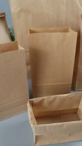 100pcs Kraft Paper Flat pocket Brown white Food Sandwich Bread Dried Fruits Cookie Baking Candy Bags Party Wrapping Gift Bags