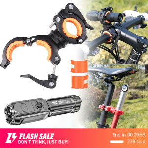 🔝 Original flashlight holder bracket 360 rotary for bicycle light support lamp cycling bike clip accessories parts and mtb lights bycicle mount mountain with brackets back adapter all items rotating handlebar road clamp